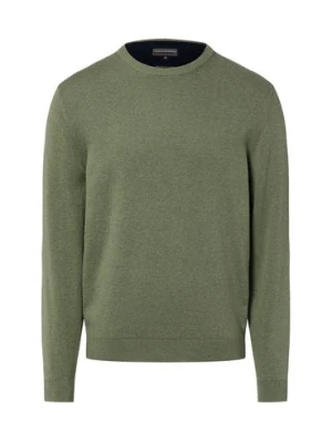 Finshley & Harding Sweter z zawartością kaszmiru Mężczyźni Bawełna zielony marmurkowy,