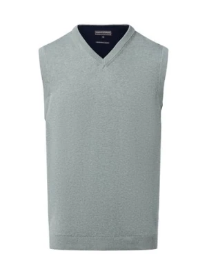 Finshley & Harding Sweter z zawartością kaszmiru Mężczyźni Bawełna zielony marmurkowy,