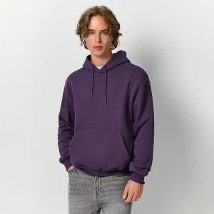 Fioletowa bluza basic regular fit z kapturem House