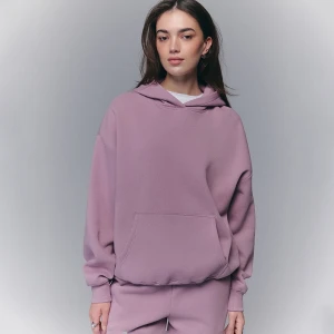 Fioletowa bluza basic z kapturem House