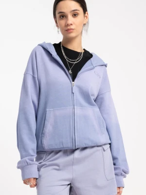 Fioletowa bluza z efektem sprayowania Reporter