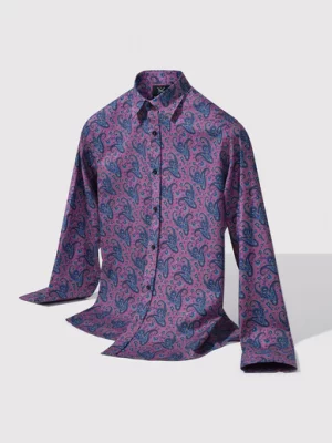 Fioletowa koszula we wzór paisley Pako Lorente