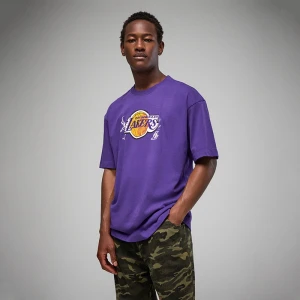 Fioletowa koszulka z nadrukiem Los Angeles Lakers House