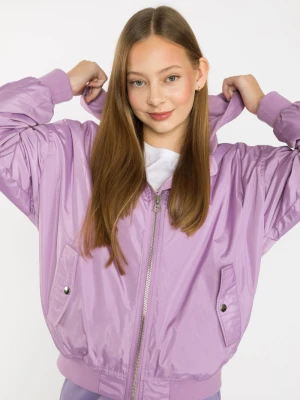 Fioletowa przejściowa kurtka typu bomberka Reporter
