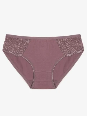 Fioletowe Bawełniane Majtki Figi o Klasycznym Fasonie Venalice