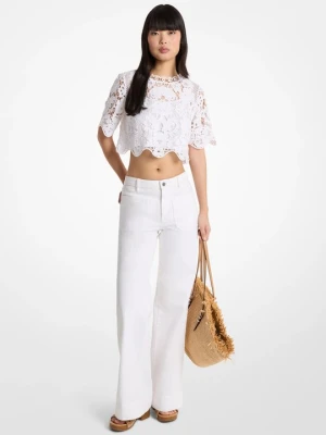 Fioletowe jeansy Michael Kors OPTYCZNA BIEL (Biały)