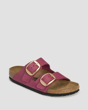 Fioletowe Klapki Damskie Birkenstock Arizona Big Buckle Narrow