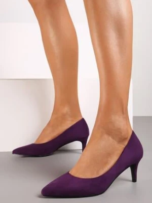 Fioletowe Klasyczne Czółenka na Szpilce Ovirissa