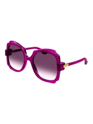 Fioletowe Okulary Przeciwsłoneczne Gucci