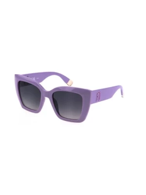 Fioletowe Okulary Przeciwsłoneczne z Gradientowymi Szkłami Furla