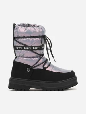 Fioletowe Pikowane Śniegowce z Oryginalnym Wiązaniem Zetilde