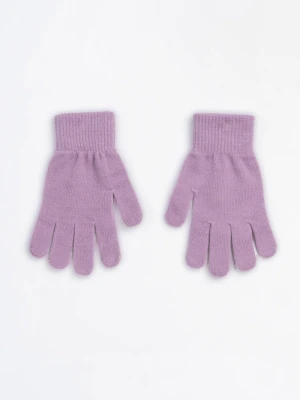 Fioletowe rękawiczki o klasycznym fasonie Reporter