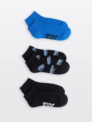 Fioletowo-czarne skarpety 3-PAK Reporter