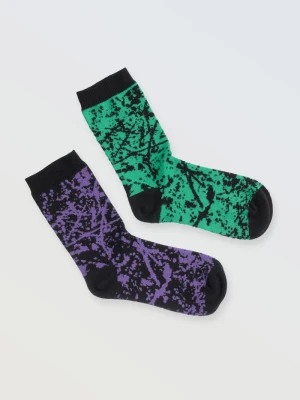 Fioletowo-zielony zestaw skarpet 2-PAK Reporter