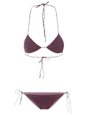 Fioletowy Bikini z Bocznymi Wiązaniami Oseree
