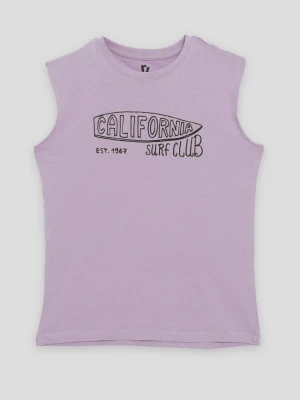 Fioletowy t-shirt bez rękawów california surf club Reporter