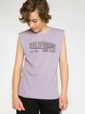 Fioletowy t-shirt bez rękawów california surf club Reporter Young