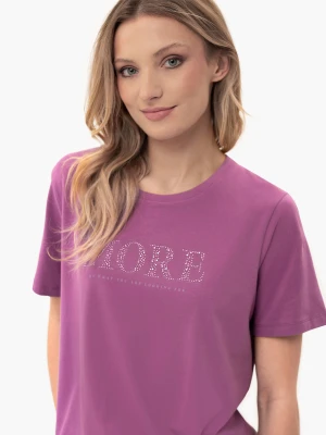 Fioletowy t-shirt, Comfort Fit, T-MORE Volcano