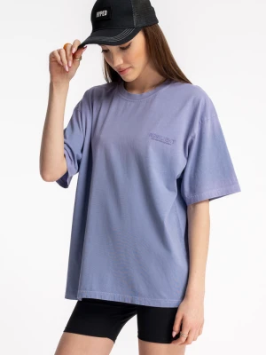 Fioletowy t-shirt z efektem sprayowania Reporter