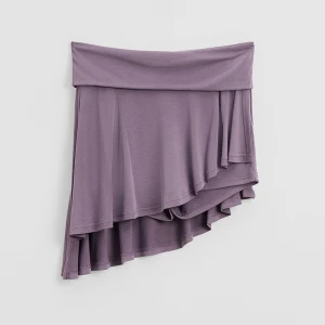 Fiołkowa spódnica mini z wszytymi spodenkami House