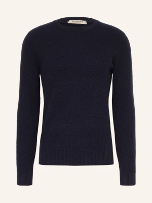 Fioroni Sweter Z Kaszmiru blau GRANATOWY
