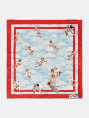 Fiorucci apaszka z jedwabiem Beatitudo Print damska kolor niebieski wzorzysta W25FWASC002VI01BL02