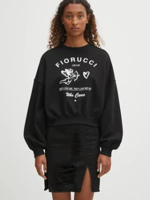 Fiorucci bluza bawełniana Cupid Love Club Print Cropped damska kolor czarny wzorzysta W02FPSCR269CJ05BK01