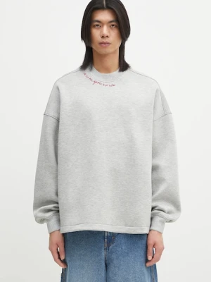 Fiorucci bluza Neoprene Embroidered Neck Relaxed Fit kolor szary melanżowa U02SPSCR188NE01GY01
