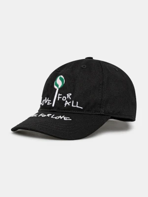 Fiorucci czapka z daszkiem bawełniana Lollipop kolor czarny z aplikacją U02SPAHA135CO01BK03