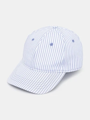 Fiorucci czapka z daszkiem bawełniana Striped Tie Ribbon kolor niebieski wzorzysta W02SMAHA398CJ01BL07