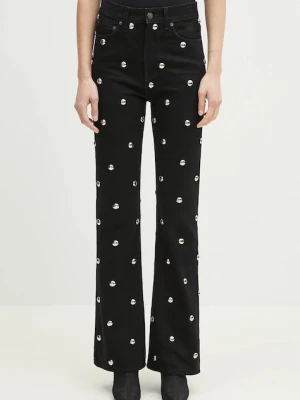 Fiorucci jeansy Metal Bubble Stud Flared damskie high waist U02SPDJE083DN06DN04