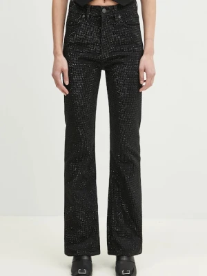 Fiorucci jeansy Rhinestone Flared damskie high waist U02SPDJE083DN01DN05