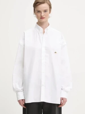 Fiorucci koszula bawełniana Angel Patch Relaxed Fit damska kolor biały relaxed z kołnierzykiem klasycznym W02SMTLO055CO01WH01