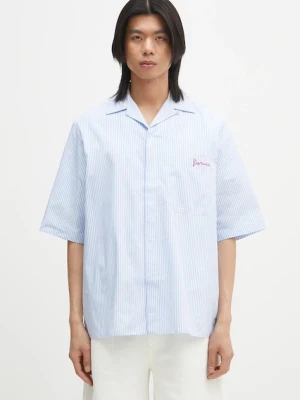 Fiorucci koszula bawełniana Striped Logo Bowling męska kolor niebieski relaxed z kołnierzykiem klasycznym M02SPTSS295CO01BL02