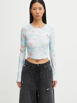 Fiorucci longsleeve Beatitudo Print Long Sleeve Crop kolor niebieski W25FWTLO003LY01BL02