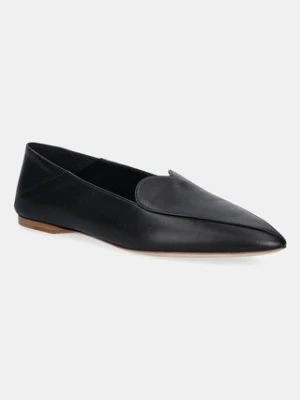 Fiorucci mokasyny skórzane Leather Heart Loafers damskie kolor czarny na płaskim obcasie W02SMASH413LE01BK01