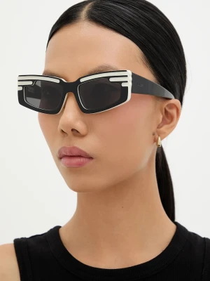 Fiorucci okulary przeciwsłoneczne Rectangular Wing czarny