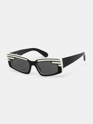 Fiorucci okulary przeciwsłoneczne Rectangular Wing damskie kolor czarny U01FPASU134AC03BK01