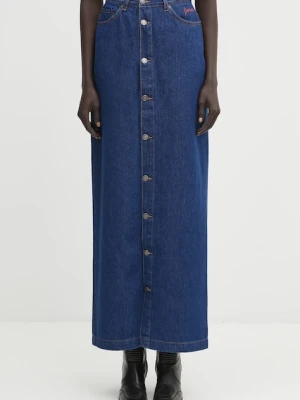 Fiorucci spódnica jeansowa Open Front Embroidered Maxi Denim