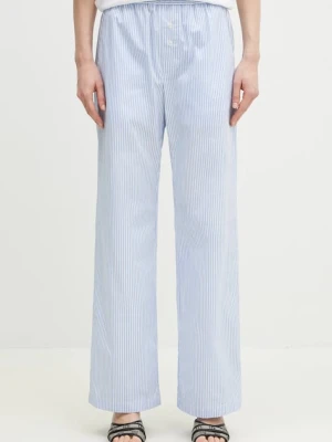 Fiorucci spodnie bawełniane Striped Logo damskie kolor niebieski szerokie high waist U02SPBPA299CO01BL02