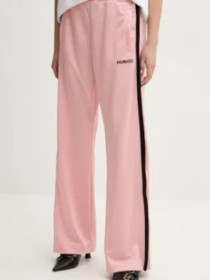 Fiorucci spodnie dresowe Puffy Piping Track Trousers damskie kolor różowy z aplikacją U02SPBPA057PL01PN02