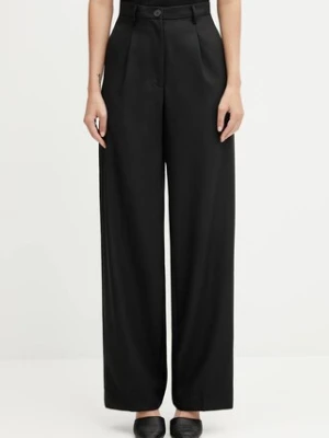 Fiorucci spodnie Wide Leg Tailored Wool damskie kolor czarny szerokie high waist W02FPBPA464WO01BK01