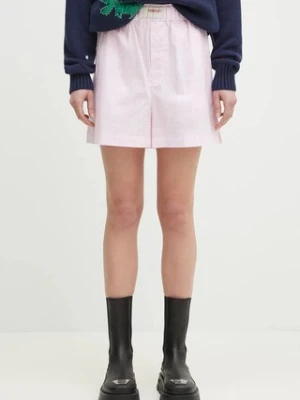 Fiorucci szorty bawełniane Gingham Logo