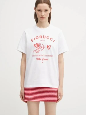 Fiorucci t-shirt bawełniany Cupid Love Club Print Regular Fit damski kolor biały W02FPTSH428CJ01WH01