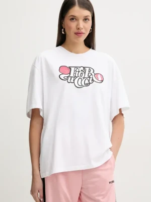 Zdjęcie produktu Fiorucci t-shirt bawełniany Curly Lollipop Logo Boxy Fit T-Shirt damski kolor biały U02SPTSH103CJ01WH10