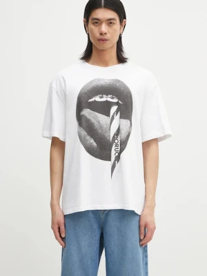 Fiorucci t-shirt bawełniany Mouth Print Boxy kolor biały z nadrukiem U02SPTSH103CJ01WH05