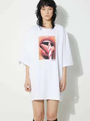 Fiorucci t-shirt bawełniany Mouth Print Boxy T-Shirt damski kolor biały W01FPTSH102CJ01WH04