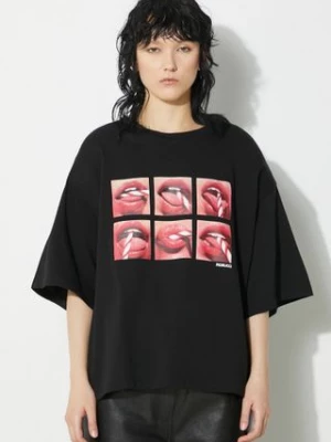 Fiorucci t-shirt bawełniany Mouth Print Padded T-Shirt damski kolor czarny M01FPTSH105CJ01BK01