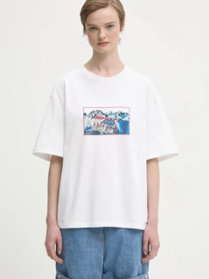 Fiorucci t-shirt bawełniany Winter Waterskiing Print Boxy damski kolor biały W25FWJTS003CJ01WH01
