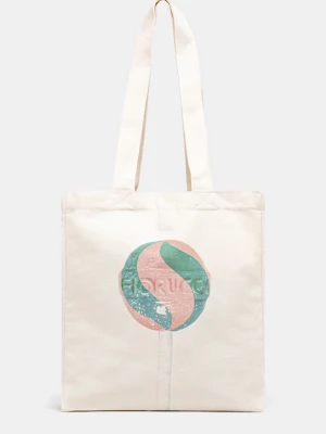 Fiorucci torba bawełniana Lollipop Print Canvas Tote kolor beżowy U02SPABA275CO03WH02